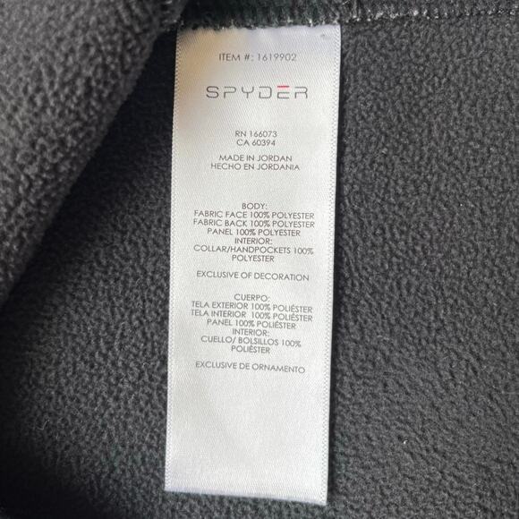 Spyder Black‎ Quarter Zip Sweater Jacket Knit Fleece Men’s Size Medium - Picture 4 of 6